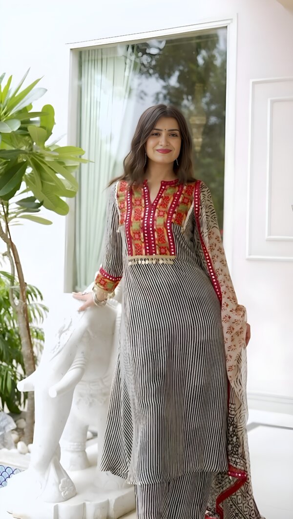 trending digital printed Lillen 3 piece set.